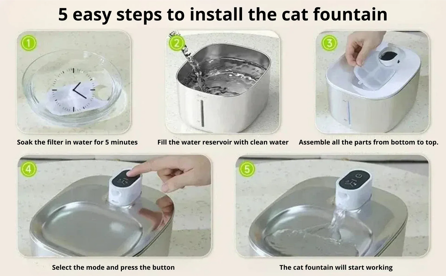 4L cat water fountain