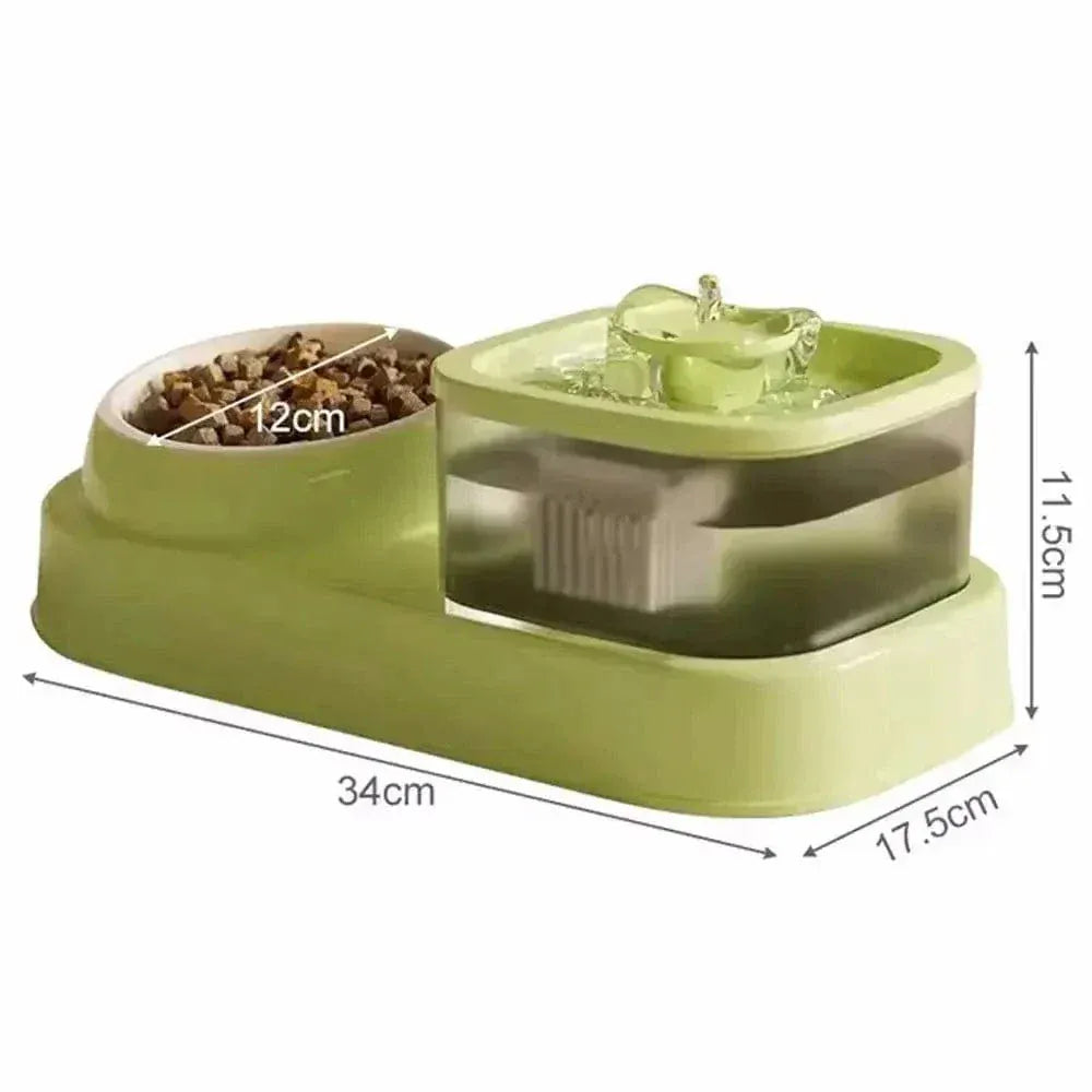 Cat water and food fountain