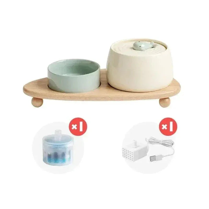 Ceramic cat water fountain