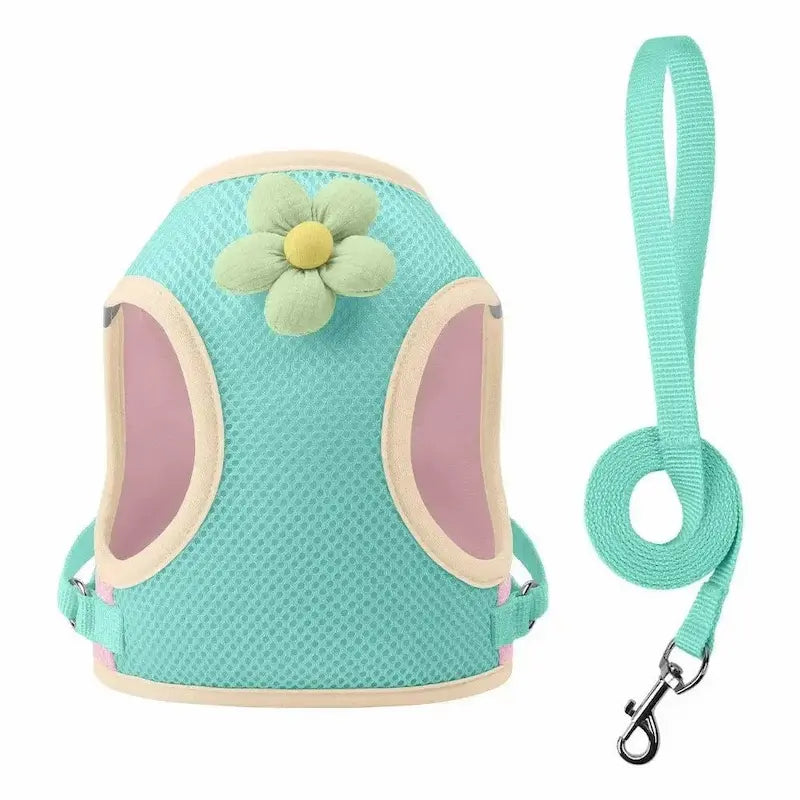 Floral cat harness