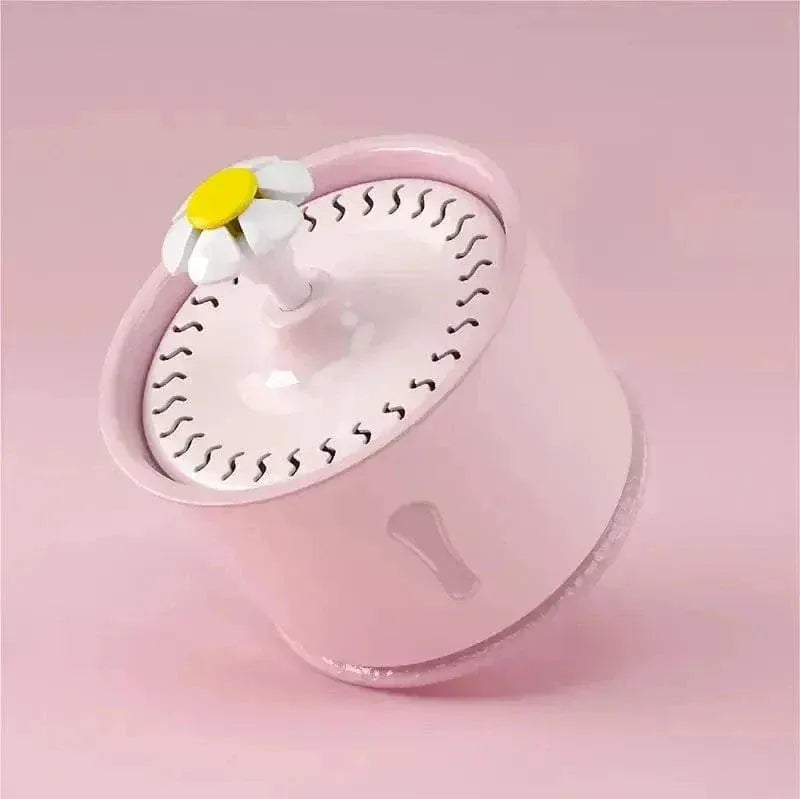 Flower cat water fountain