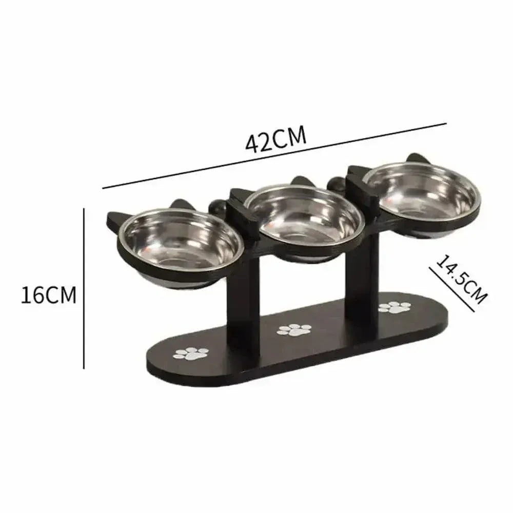 Triple cat bowl