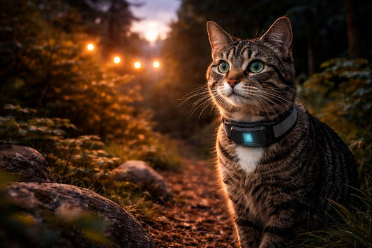 cat with a gps collar