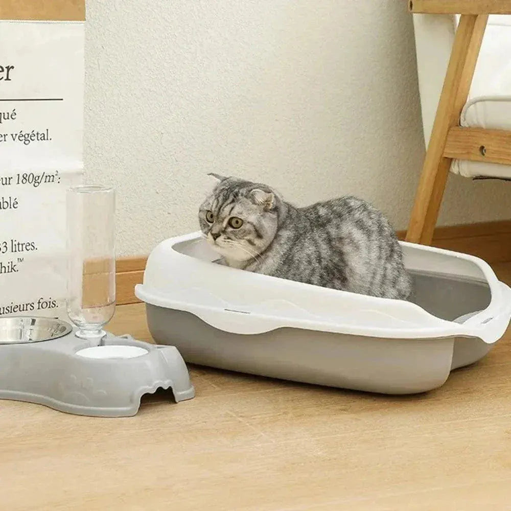 Anti-splash cat litter box