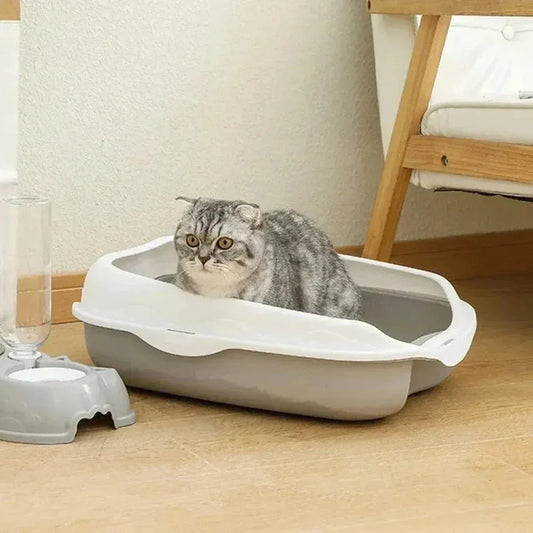 Anti-splash cat litter box