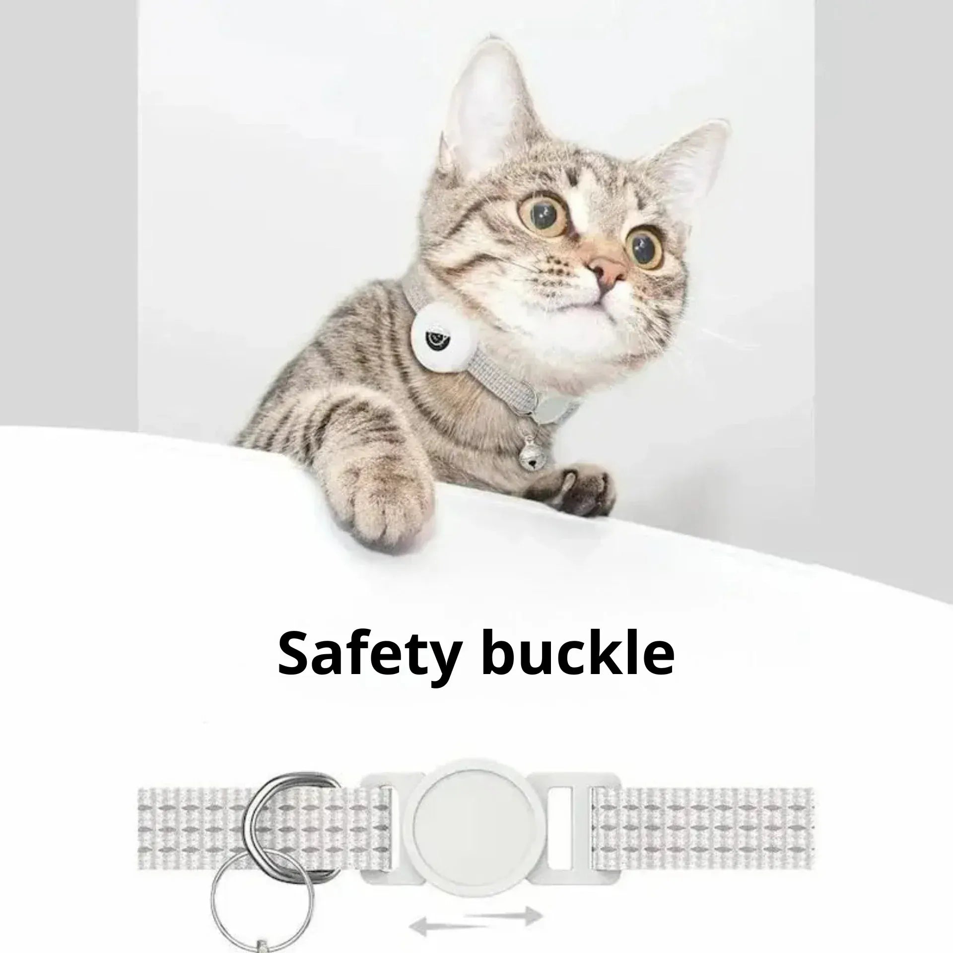 Anti-Strangulation GPS Cat Collar – AirTag Compatible