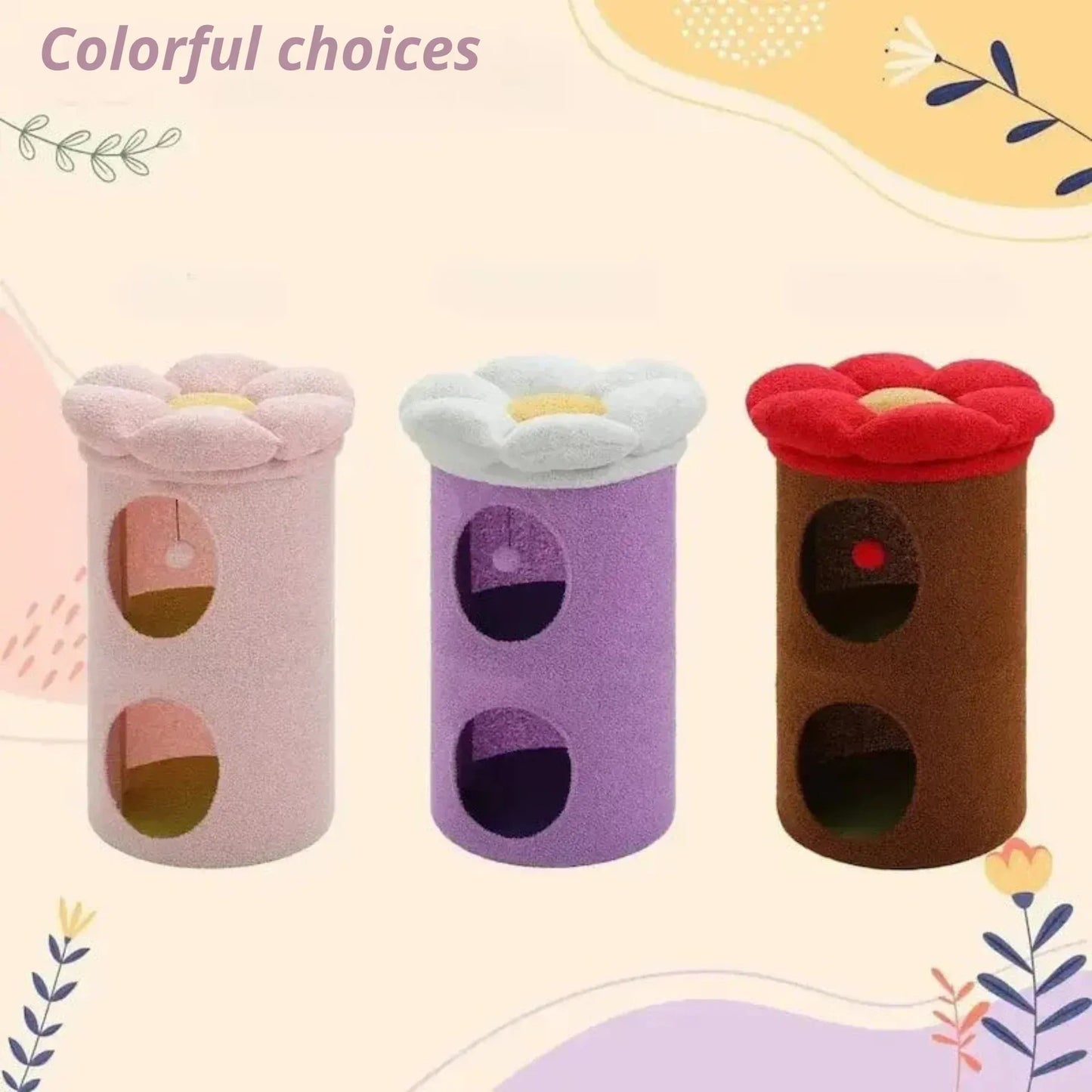 Barrel cat tree – cozy hideaway