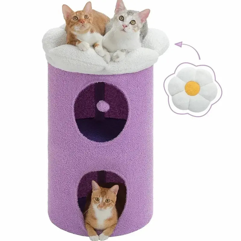 Barrel cat tree – cozy hideaway