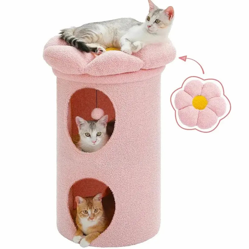 Barrel cat tree – cozy hideaway