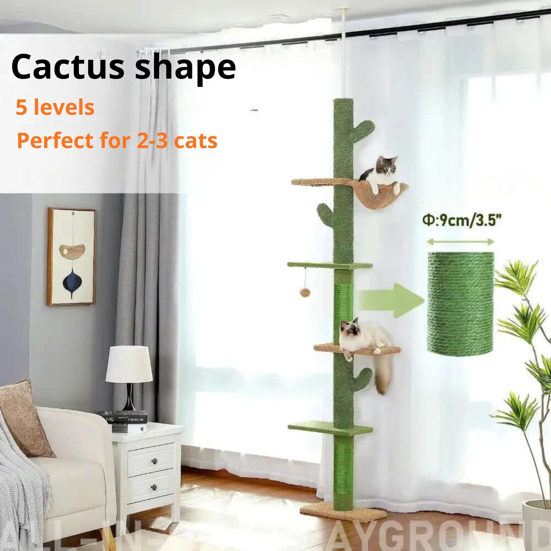 Cactus cat tree – décor & scratching post