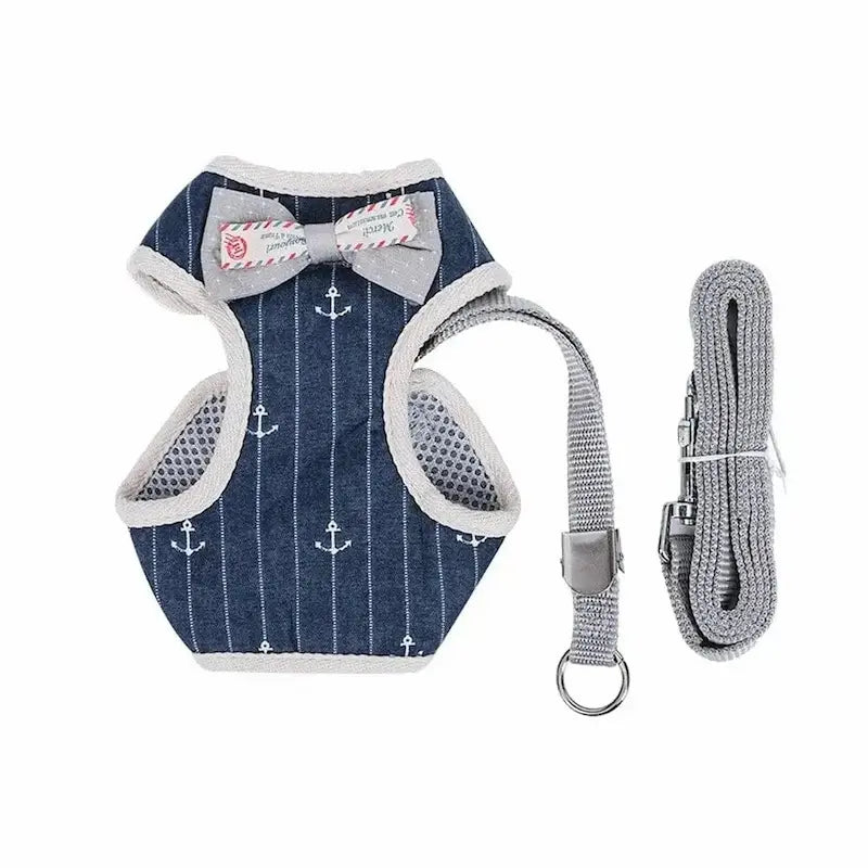Cat bow tie harness