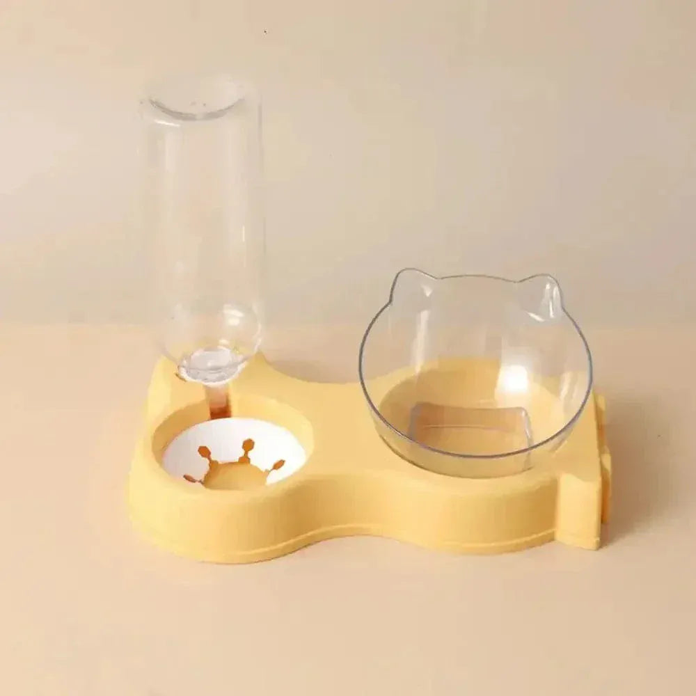 Cat bowl with water dispenser