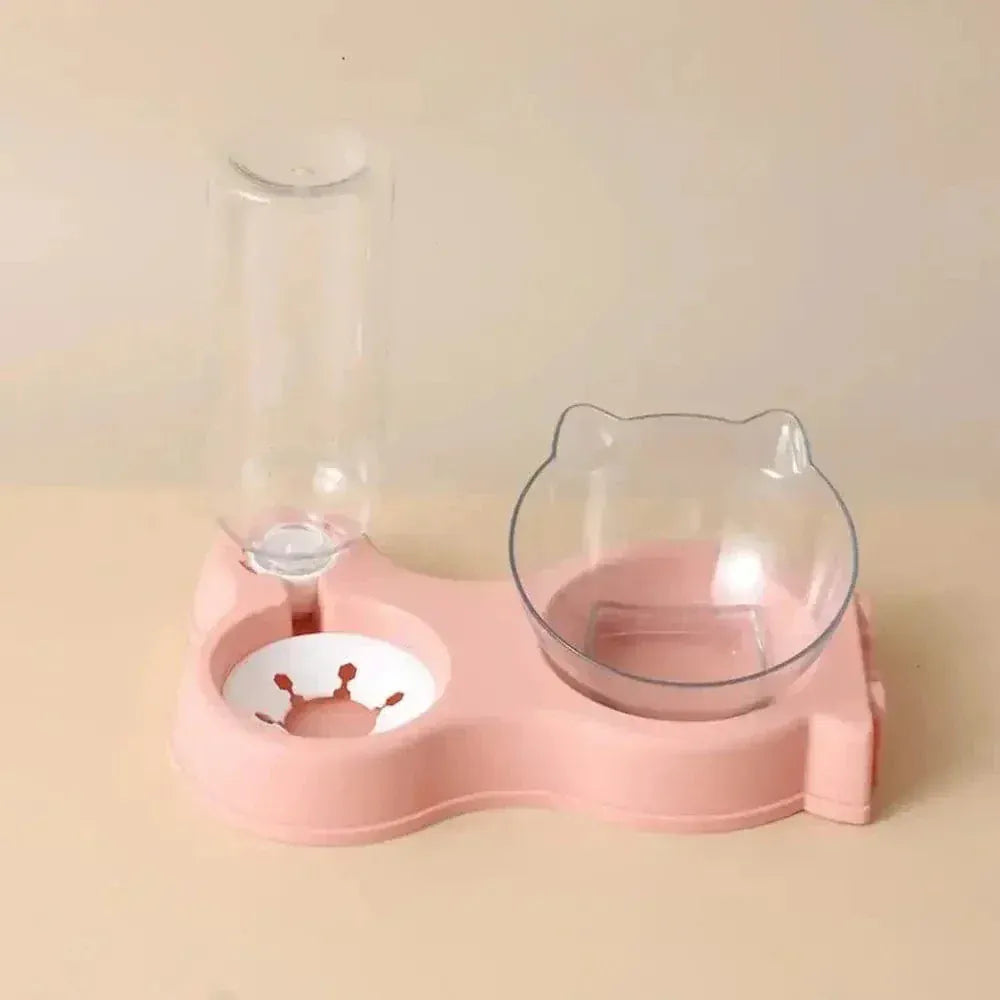 Cat bowl with water dispenser