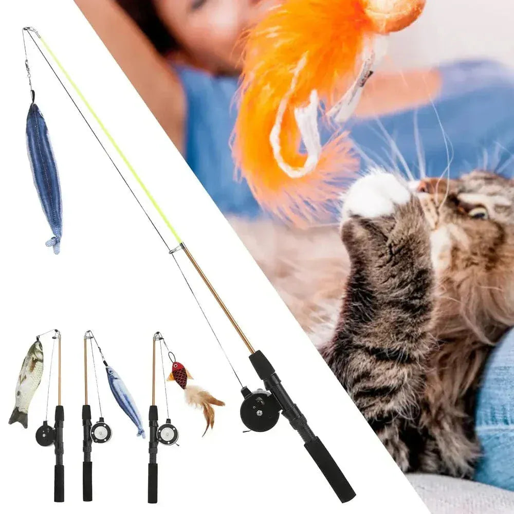 Cat Fishing Rod Toy – Interactive Fun for Your Feline