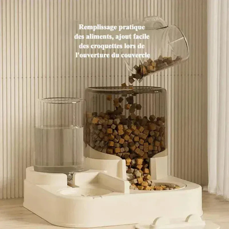 Cat Food and Water Dispenser