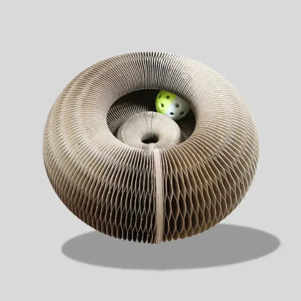 Cat scratcher toy with ball