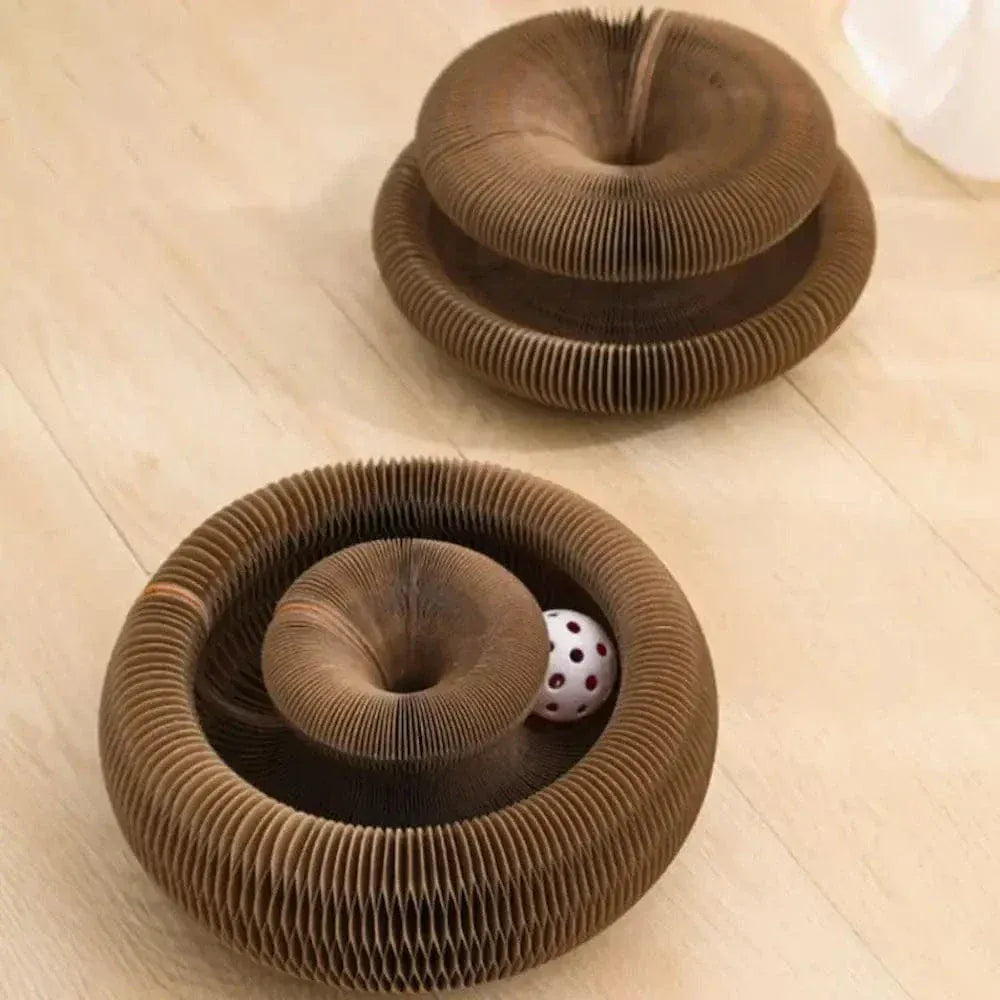 Cat scratcher toy with ball