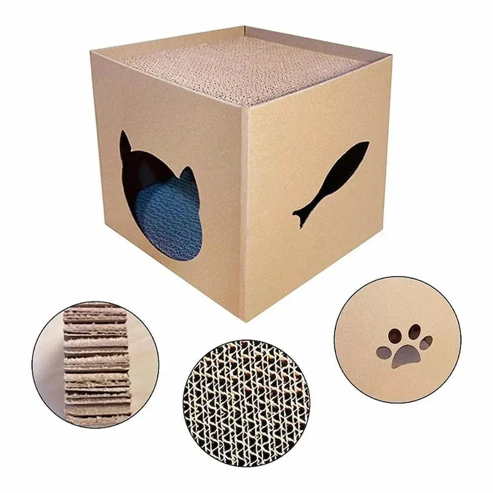 Cat scratching box