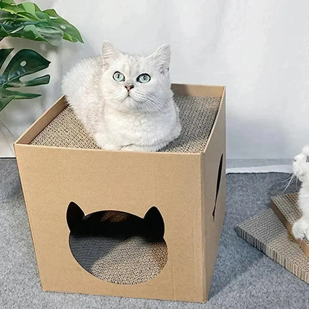 Cat scratching box