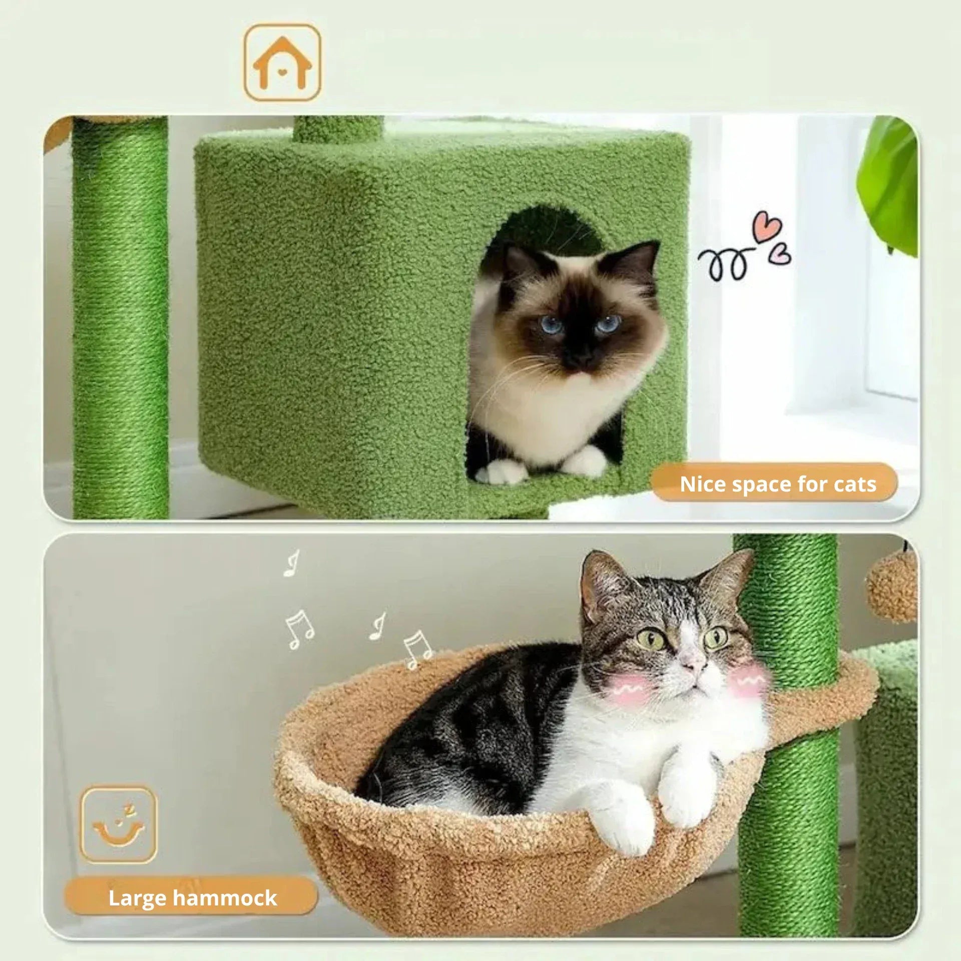 Cat tree 90 cm – compact & stable