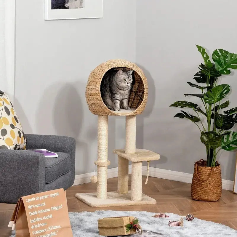 Cat tree with basket – comfort & play