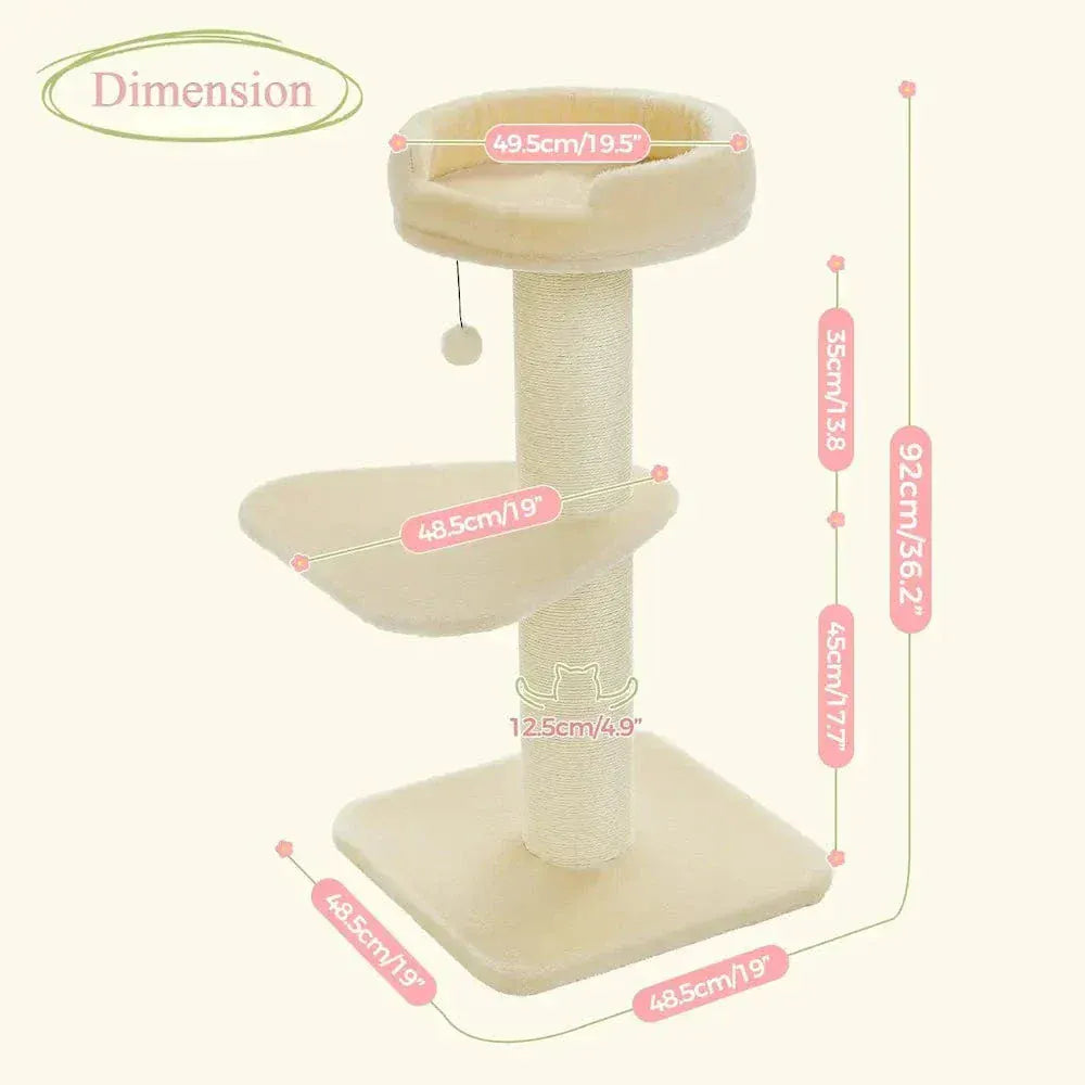 Cat tree with scratching post – anti-scratch comfort