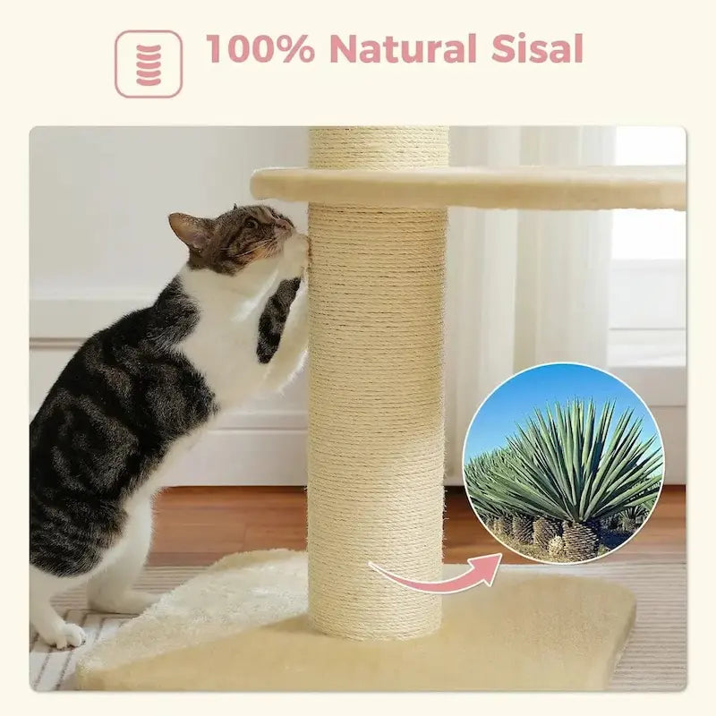 Cat tree with scratching post – anti-scratch comfort