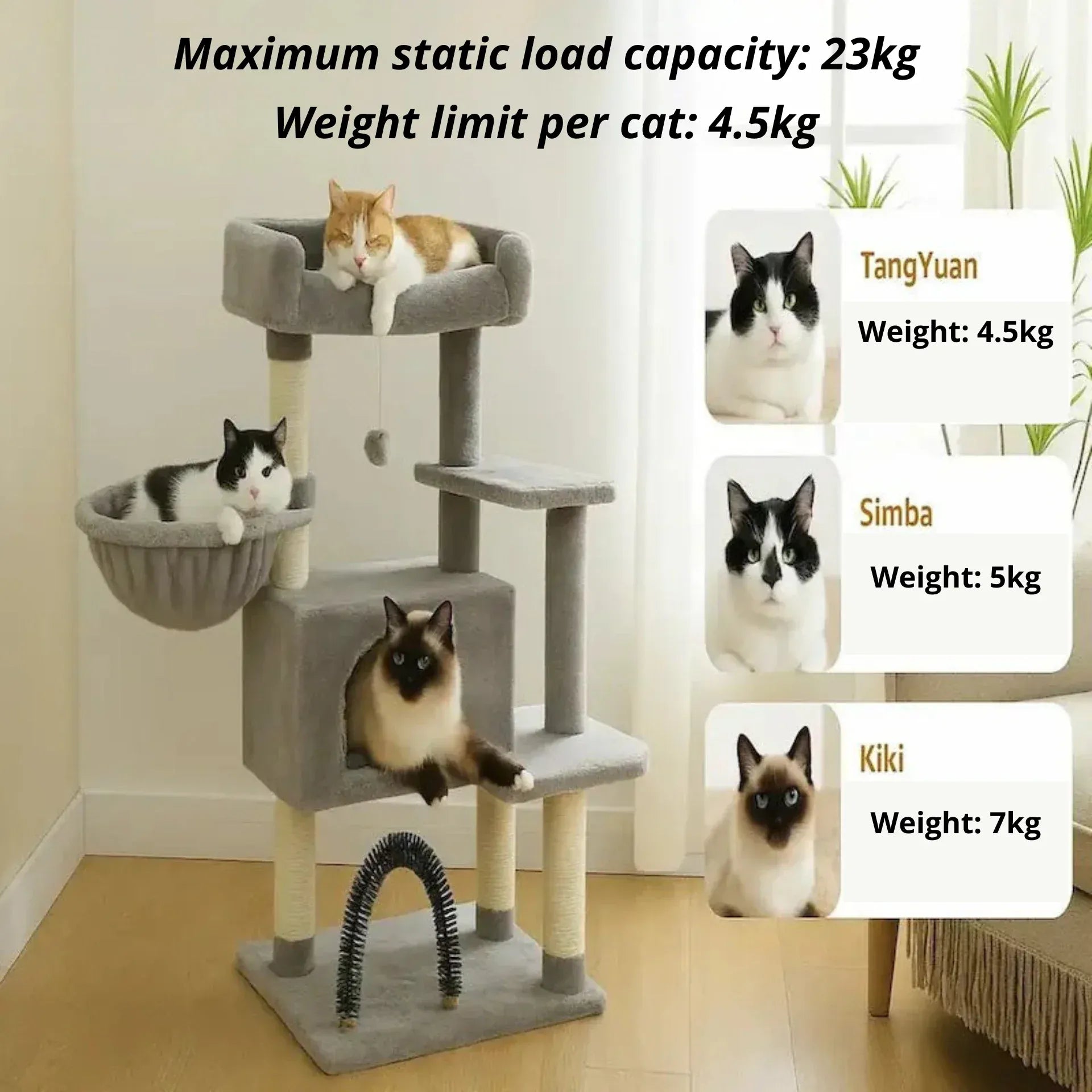 Cat tree with toy – stimulation & comfort