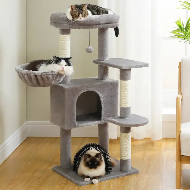 Cat tree with toy – stimulation & comfort