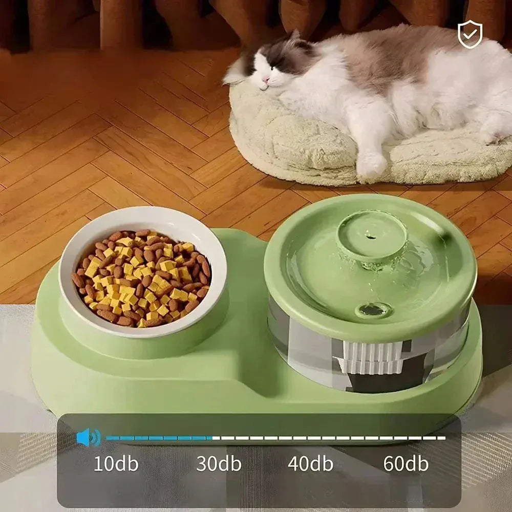 Cat water and food fountain