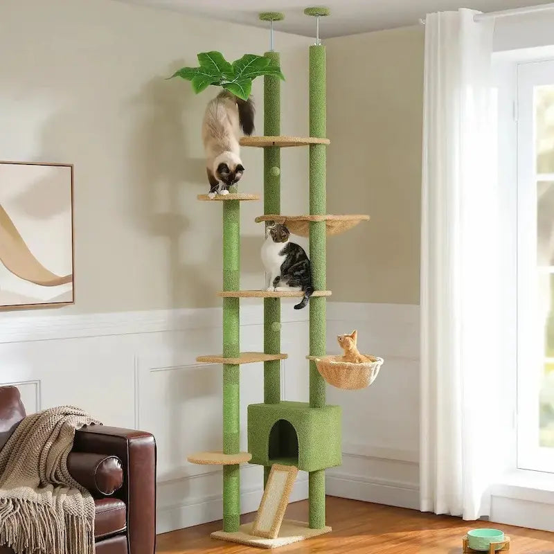 Ceiling cat tree – space-saving & adjustable
