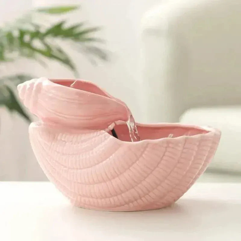 Ceramic cat water fountain with permanent filter