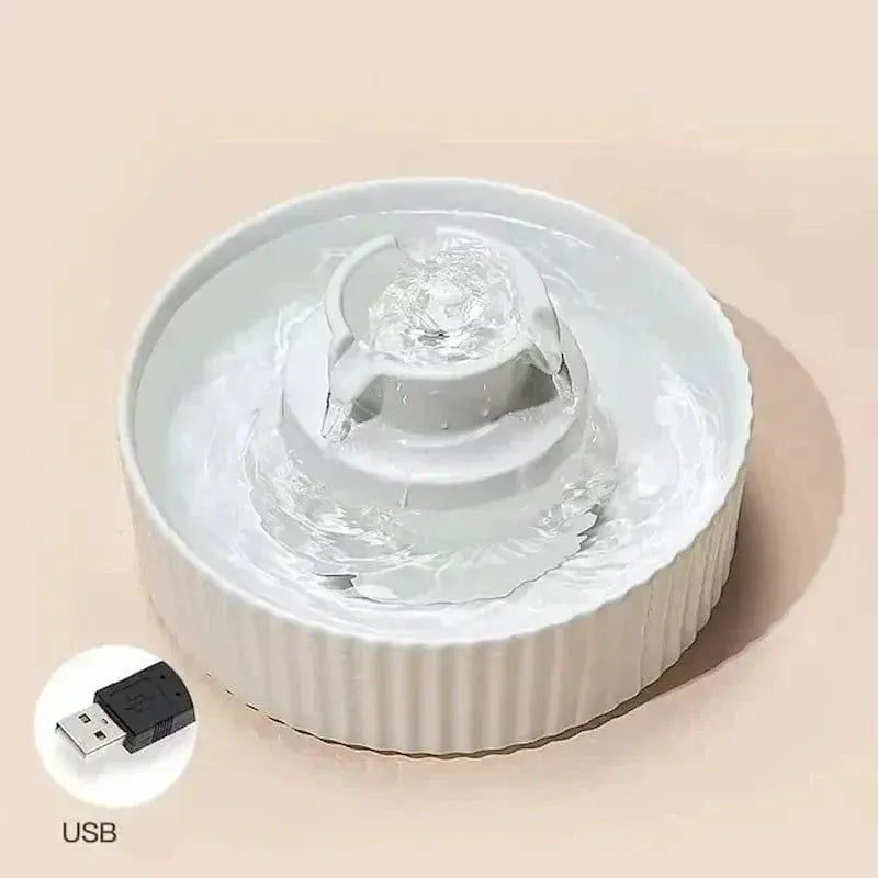 Ceramic filtering cat water fountain