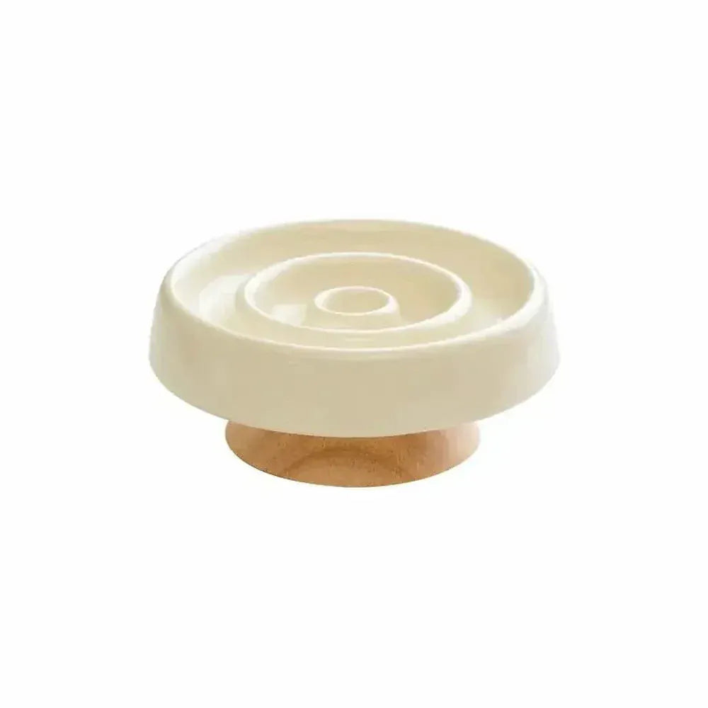 Ceramic slow feeder bowl for cats