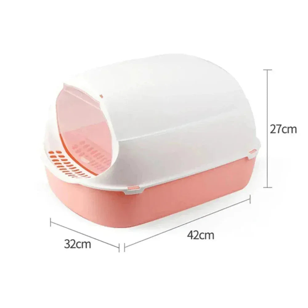Closed odor-proof cat litter box