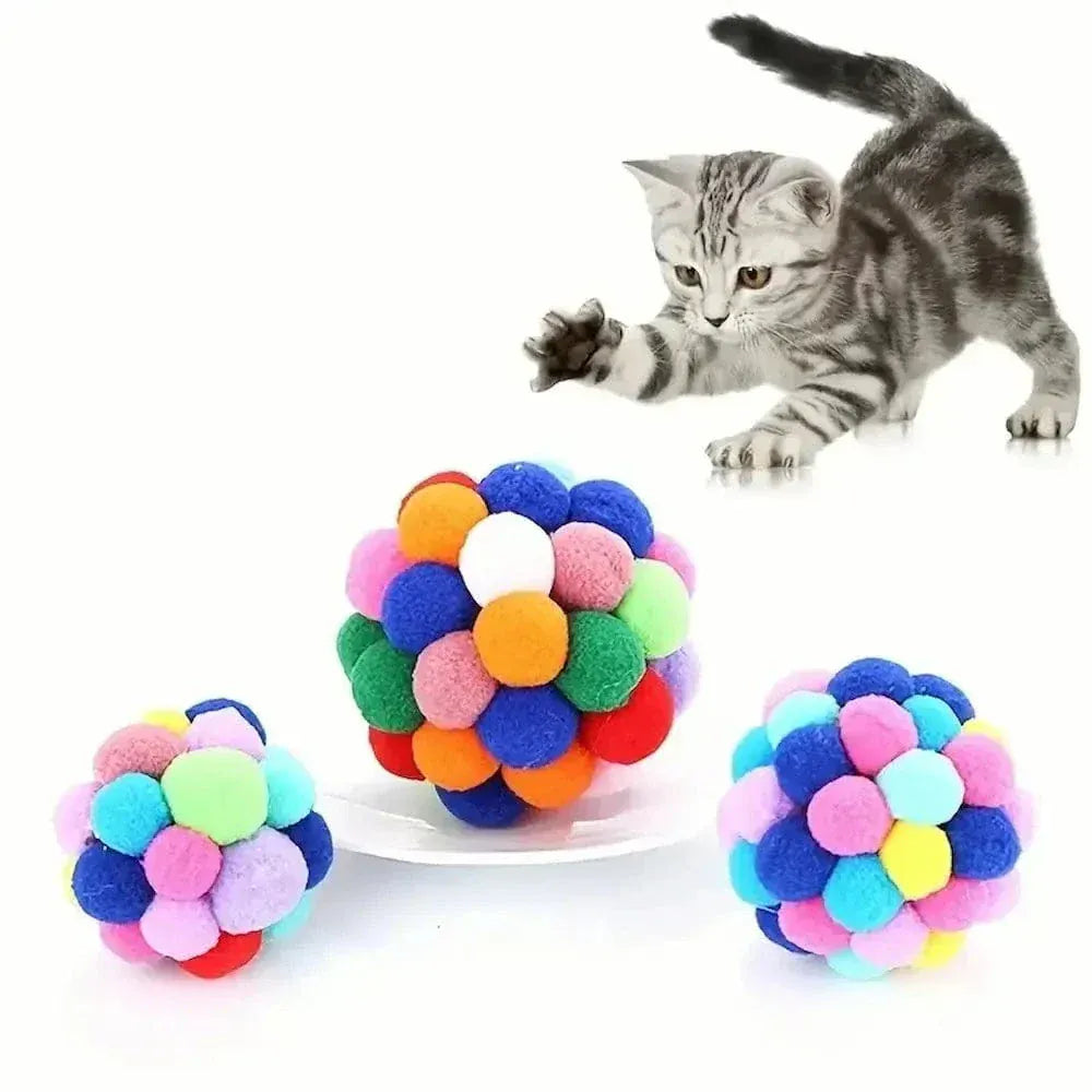 Colorful cat ball
