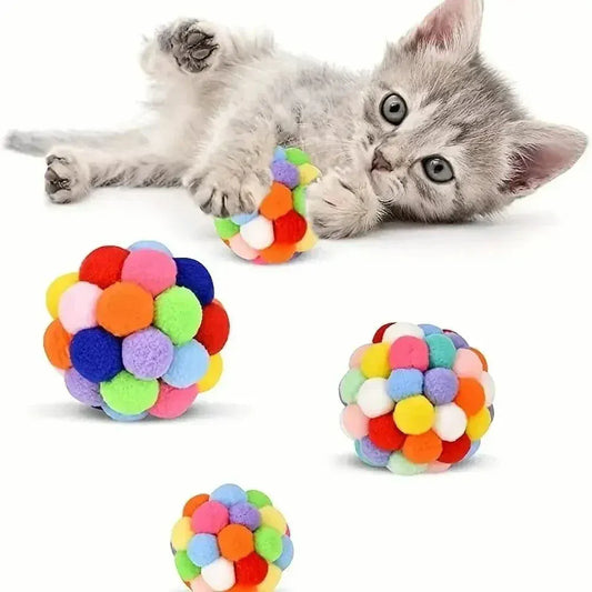 Colorful cat ball