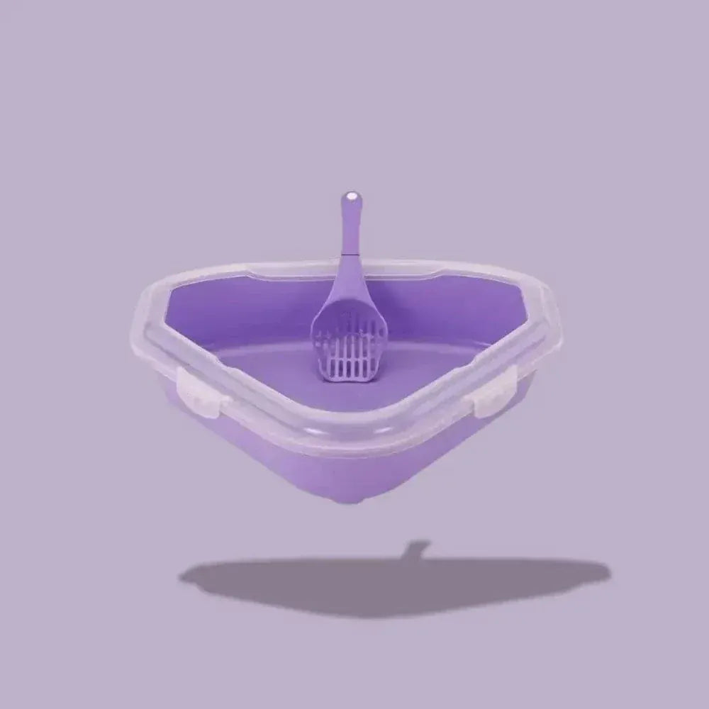 Corner cat litter box