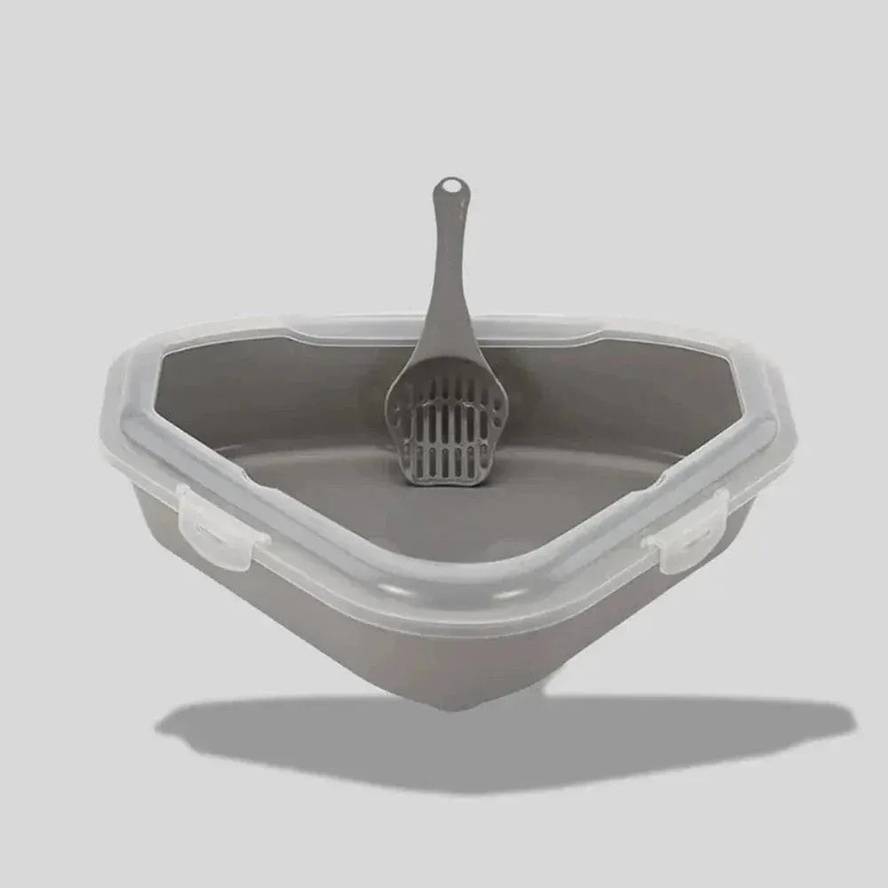 Corner cat litter box