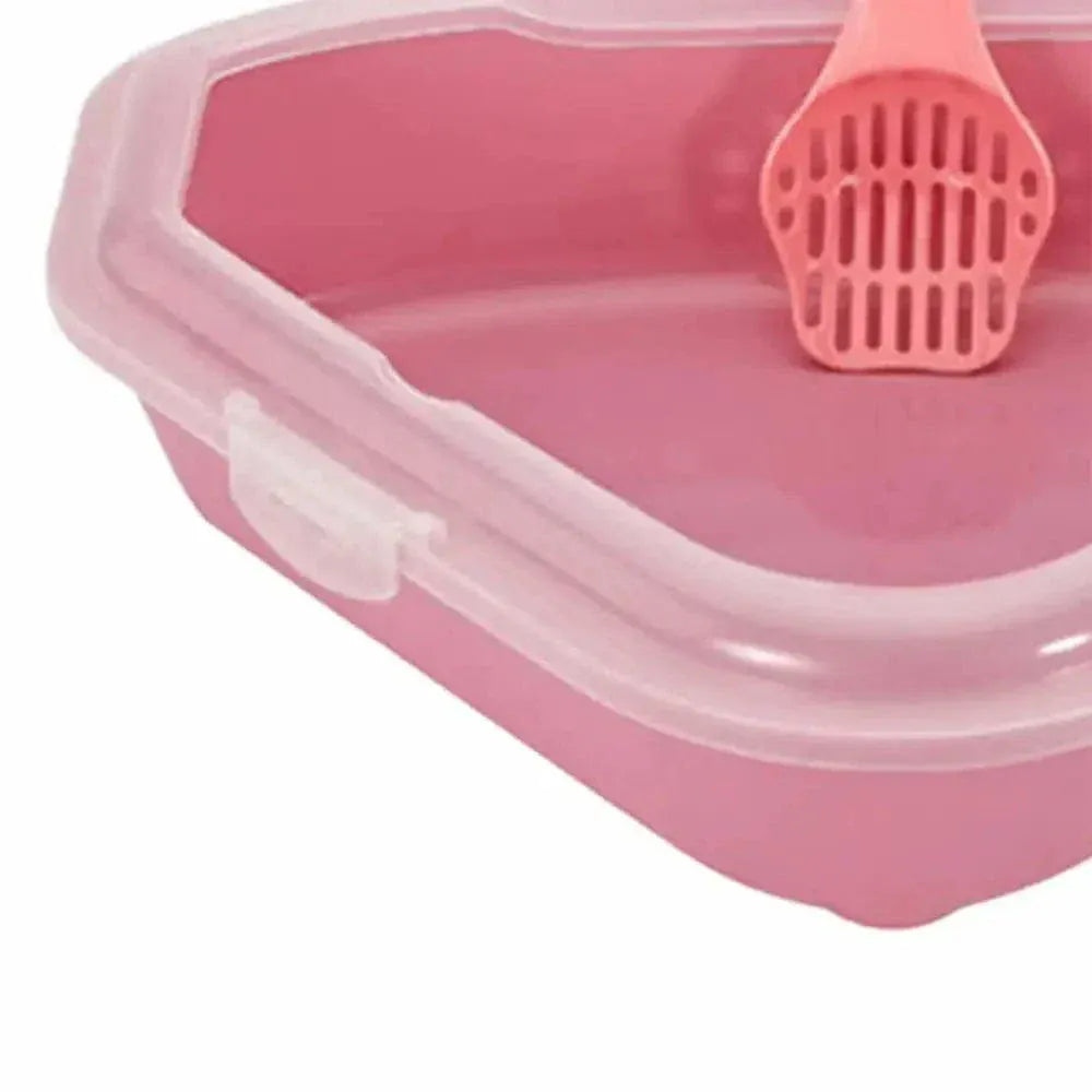 Corner cat litter box