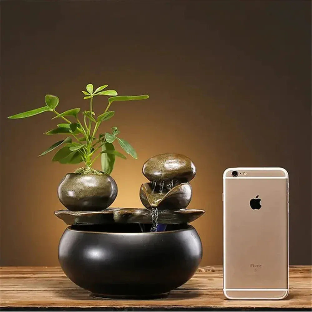 Designer ceramic cat water fountain