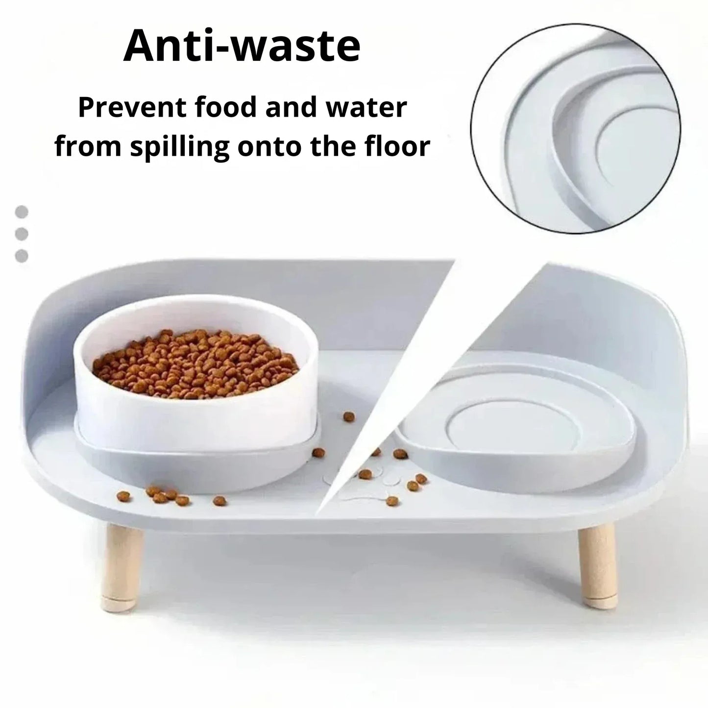 Double cat bowl - Ergonomic posture