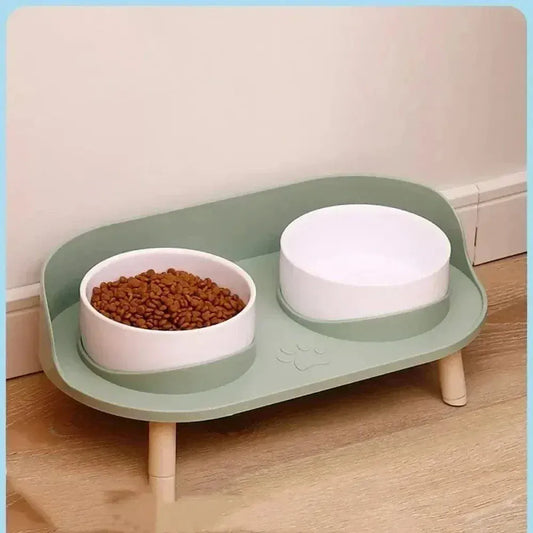Double cat bowl - Ergonomic posture