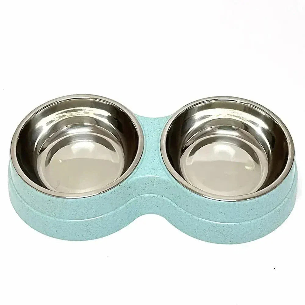 Double stainless steel cat bowl