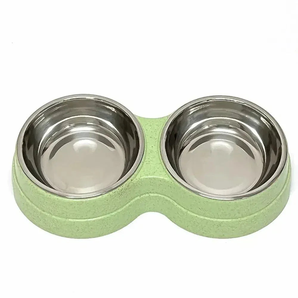 Double stainless steel cat bowl