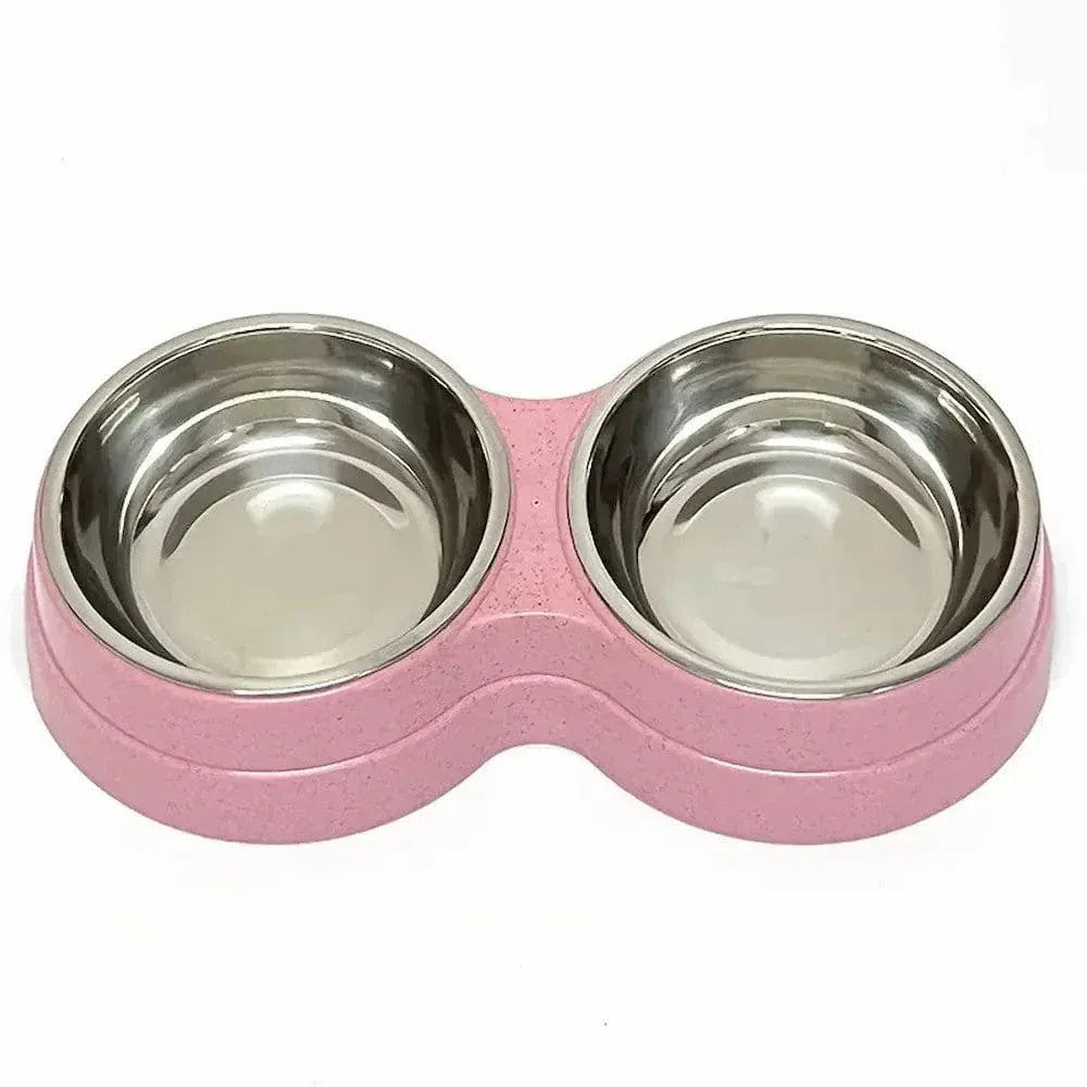 Double stainless steel cat bowl
