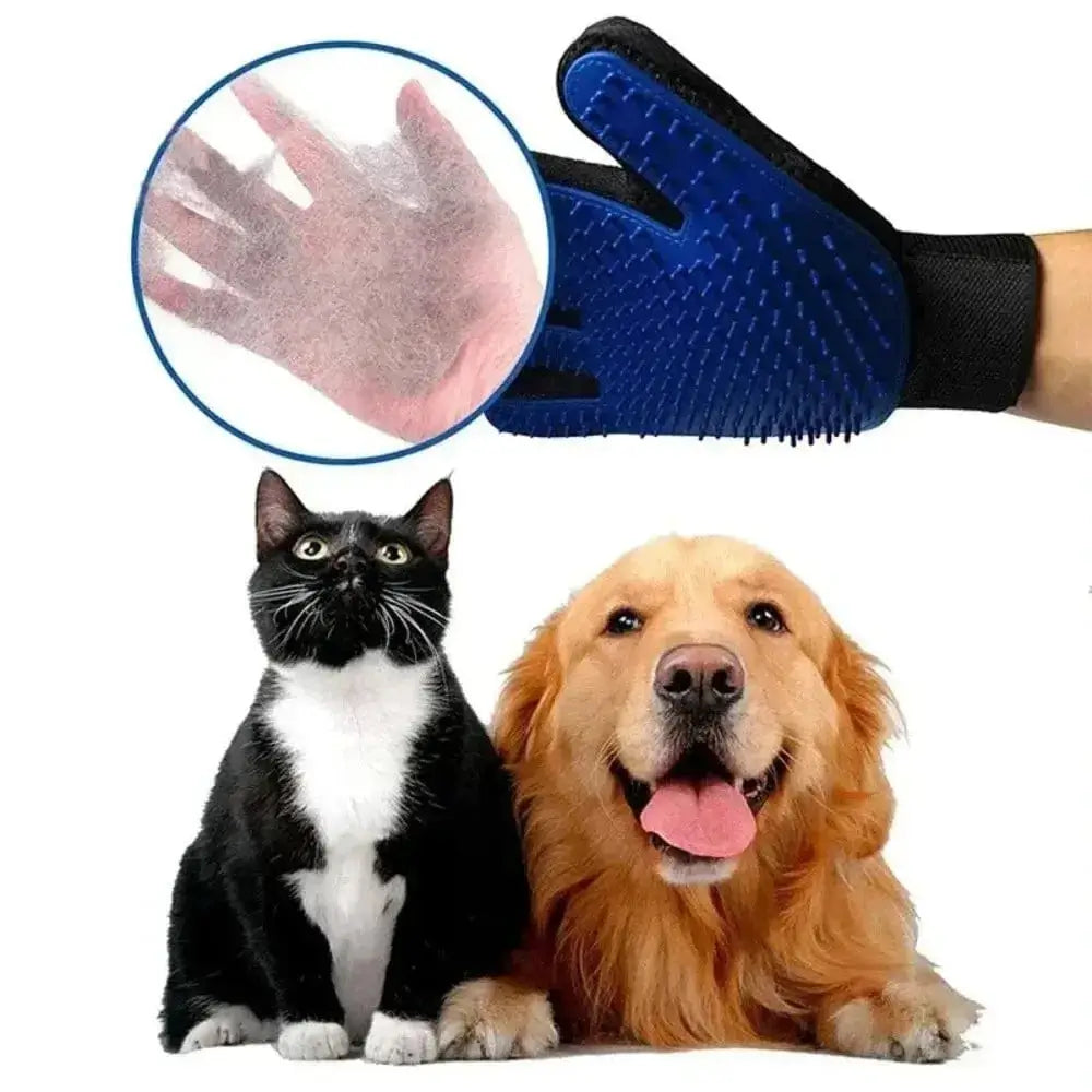 Efficient cat grooming glove