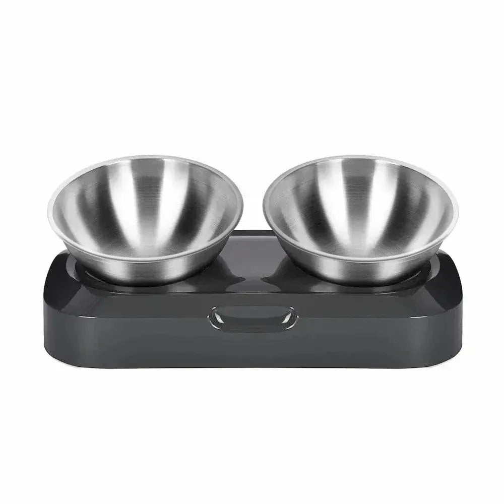 Elevated stainless steel cat bowl