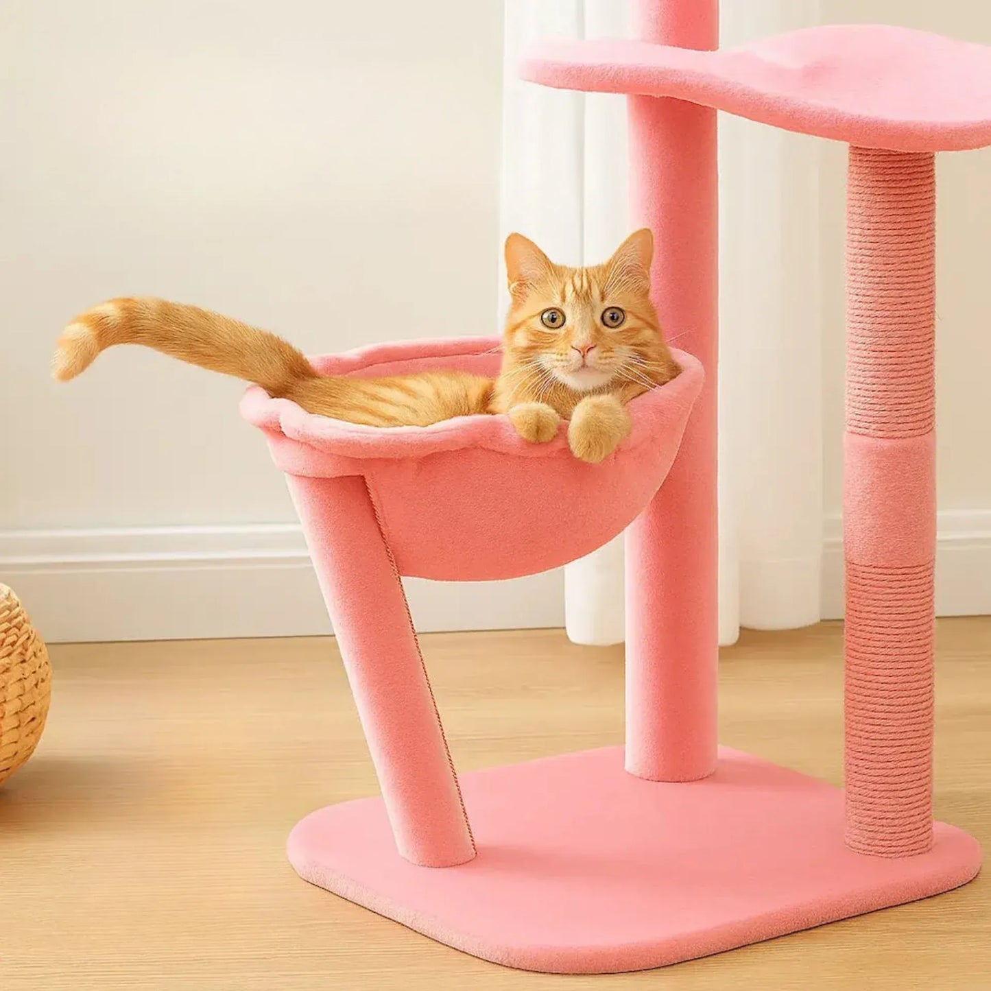 Flamingo cat tree