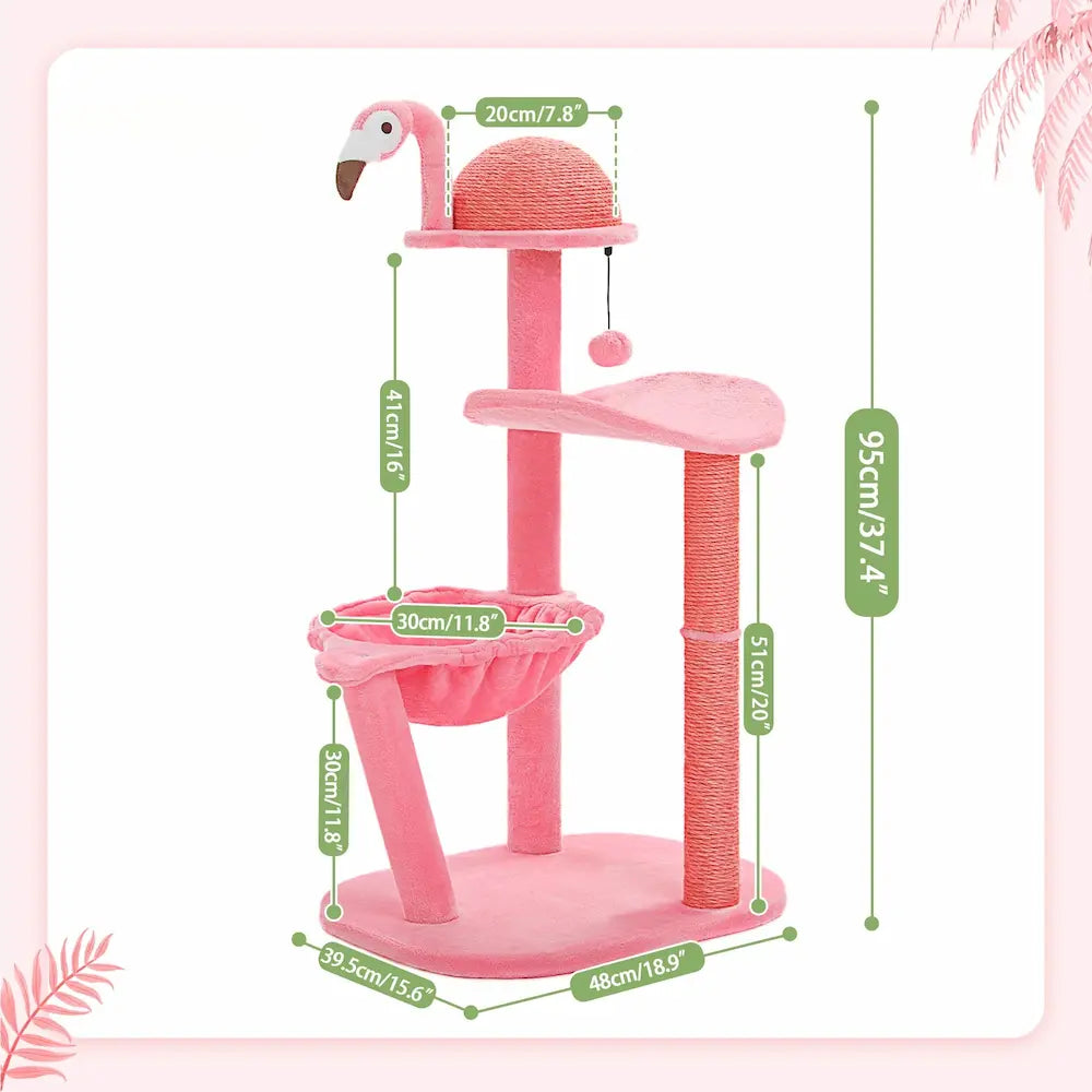 Flamingo cat tree